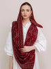 Mashal Ajrak Hijab - Red Kashi