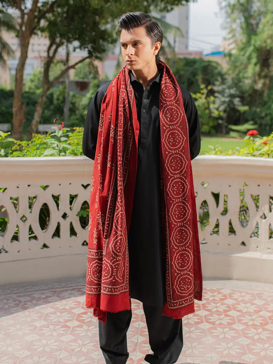 ajrak shawl for men