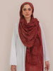 Wabasta Ajrak Hijab Maroon