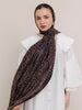 Meher Ajrak Hijab - Black & Burgandy