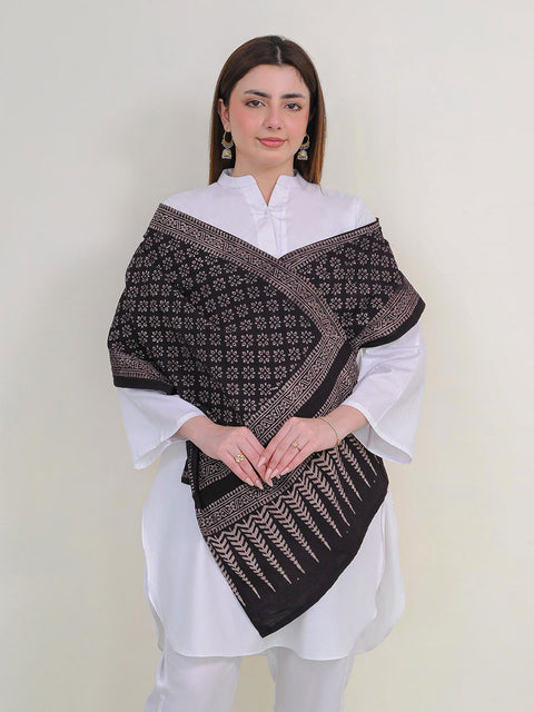 Misal Ajrak Scarf - Black