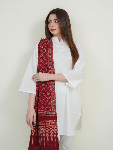 Misal Ajrak Scarf - Maroon