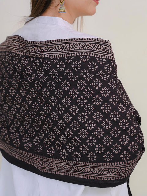 Misal Ajrak Scarf - Black