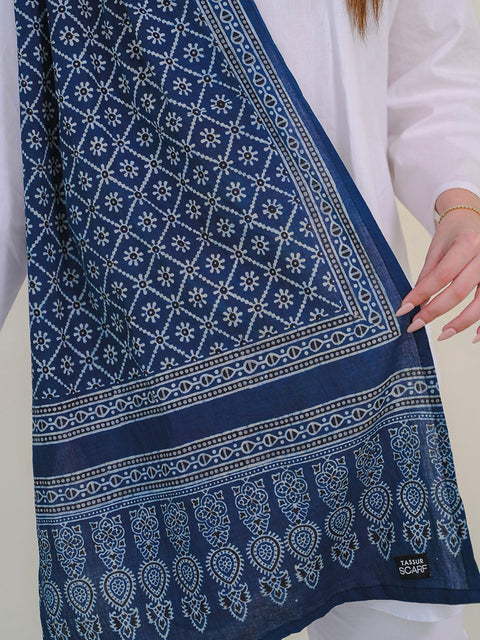 Mohen Ajrak Scarf - Blue