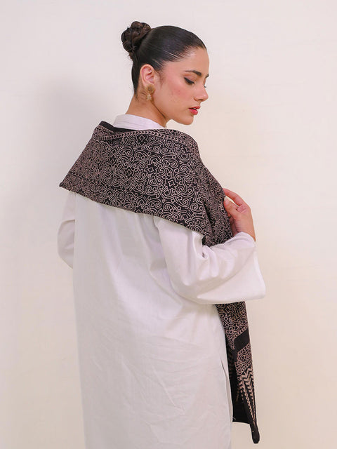 Mauj Ajrak Scarf - Black
