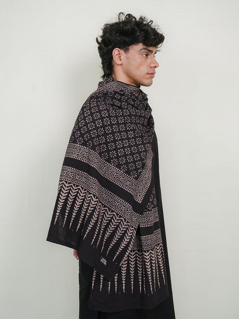 Misal Ajrak Scarf - Black (For Him)