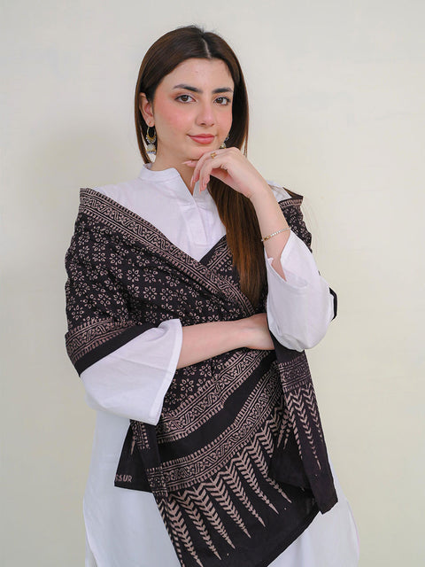 Misal Ajrak Scarf - Black