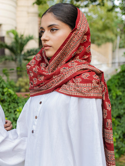 Naz Ajrak Scarf - Maroon