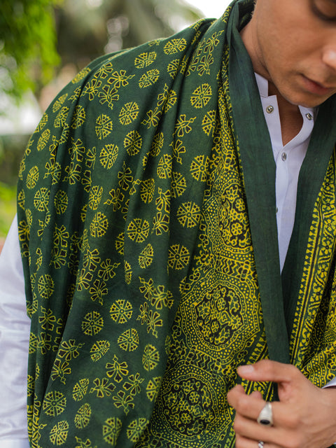 Behnaz Ajrak Chaadar - Green