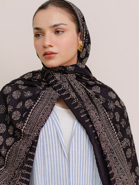 Behnaz Ajrak Hijab - Black