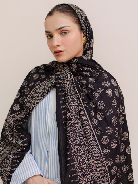 Behnaz Ajrak Hijab - Black