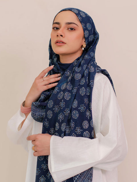 Behnaz Ajrak Hijab - Blue