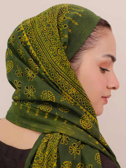 Behnaz Ajrak Hijab - Green
