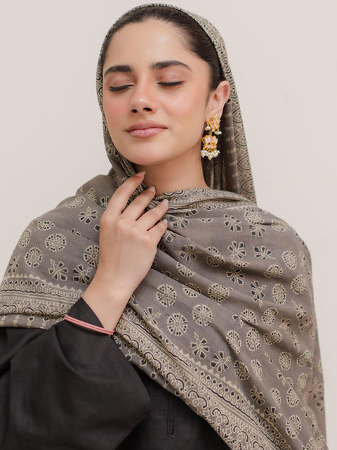 Behnaz Ajrak Hijab - Grey