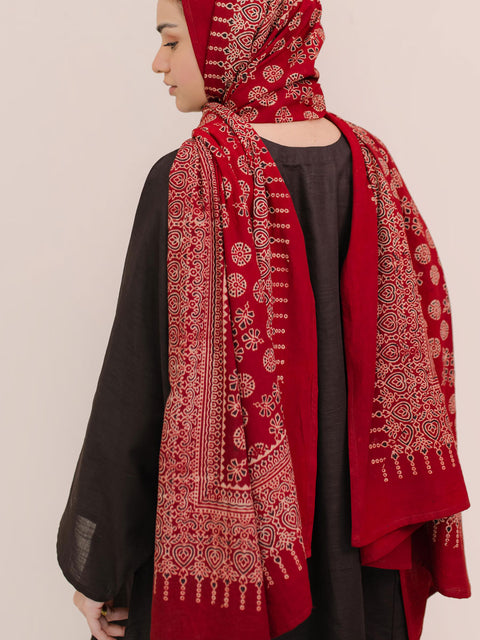 Behnaz Ajrak Hijab - Maroon