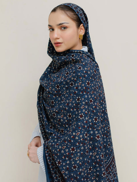 Hiba Ajrak Hijab - Blue Kashi