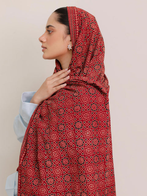 Huda Ajrak Hijab - Maroon