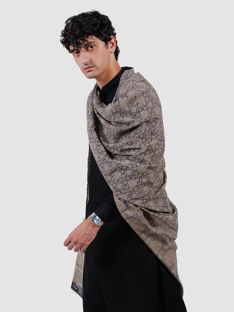 Huda Ajrak Chaadar - Grey (For Him)