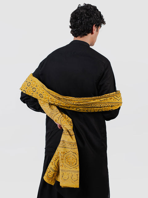 Huda Ajrak Chaadar - Yellow (For Him)