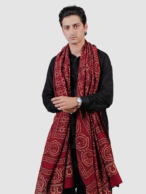Huda Ajrak Chaadar - Red Kashi (For Him)