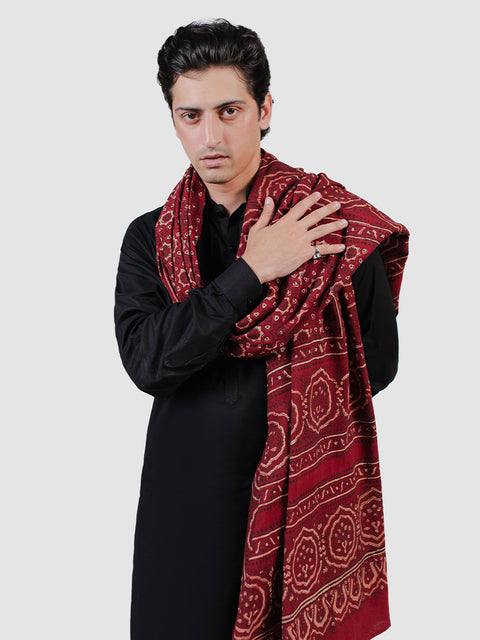 Huda Ajrak Chaadar - Red Kashi (For Him)