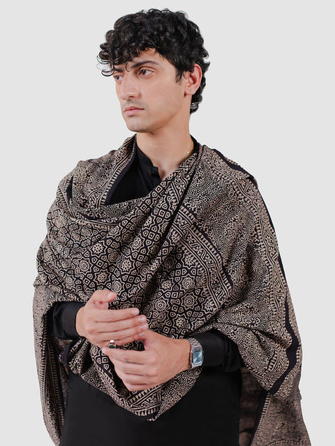 Huda Ajrak Chaadar - Black (For Him)
