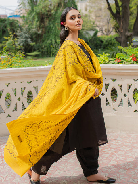 Marjan Ajrak Chaadar - Yellow