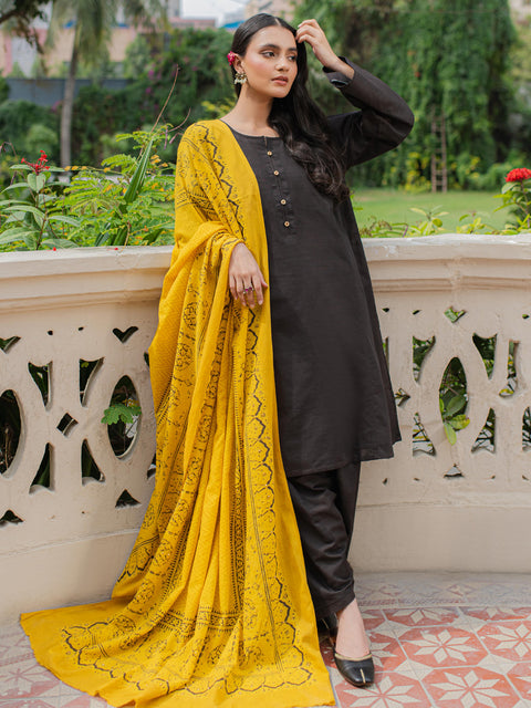 Marjan Ajrak Chaadar - Yellow