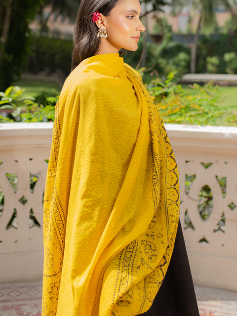 Marjan Ajrak Chaadar - Yellow