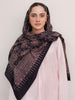 Mashal Ajrak Hijab - Black & Burgandy