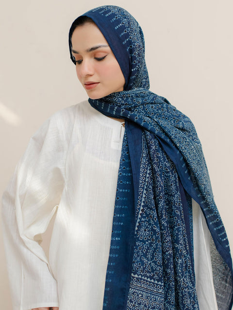 Meher Ajrak Hijab - Blue