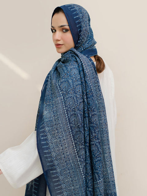 Meher Ajrak Hijab - Blue