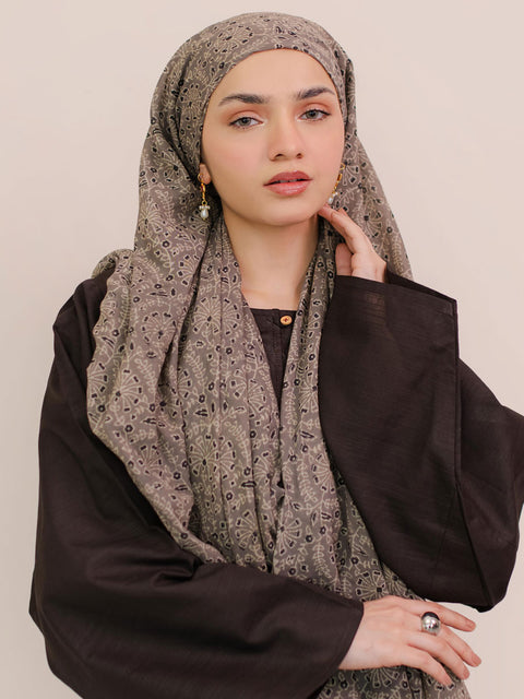 Meher Ajrak Hijab - Grey