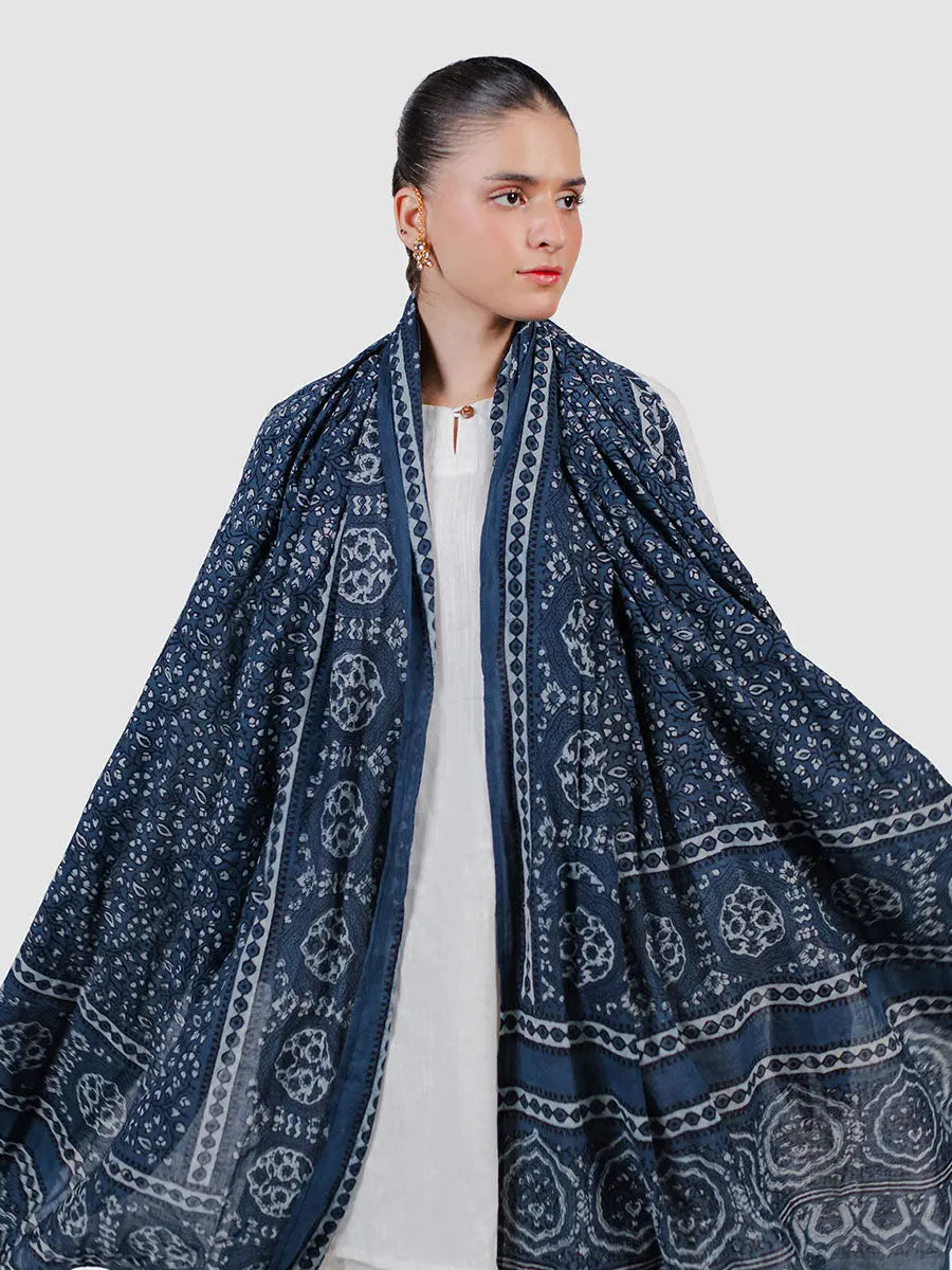 blair and serena blue and orange dresses Blue Banarasi Ajrak Saree in Modal Silk – Khatri Jamnadas Bechardas