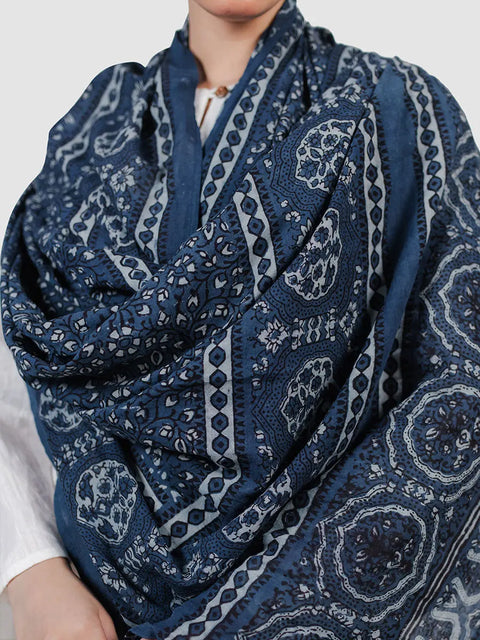 Hiba Ajrak Chaadar - Winter Blue TASSUR