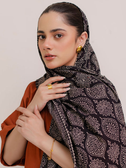 Parvaneh Ajrak Hijab - Black