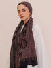 Parvaneh Ajrak Hijab - Black & Burgandy
