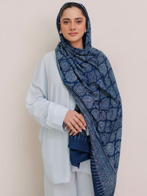 Parvaneh Ajrak Hijab - Blue