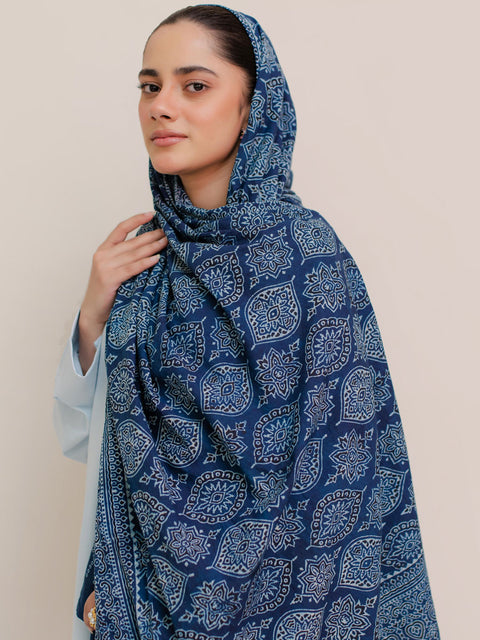 Parvaneh Ajrak Hijab - Blue