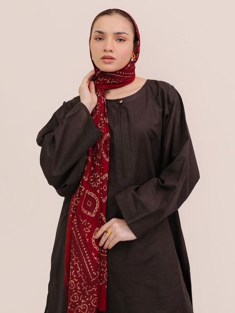 Parvaneh Ajrak Hijab - Red Kashi