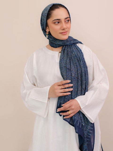Wabasta Ajrak Hijab Blue