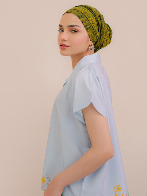 Wabasta Ajrak Hijab Green