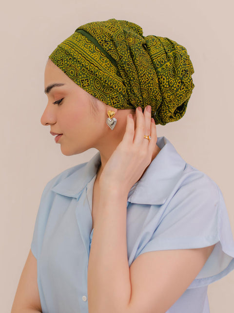 Wabasta Ajrak Hijab Green